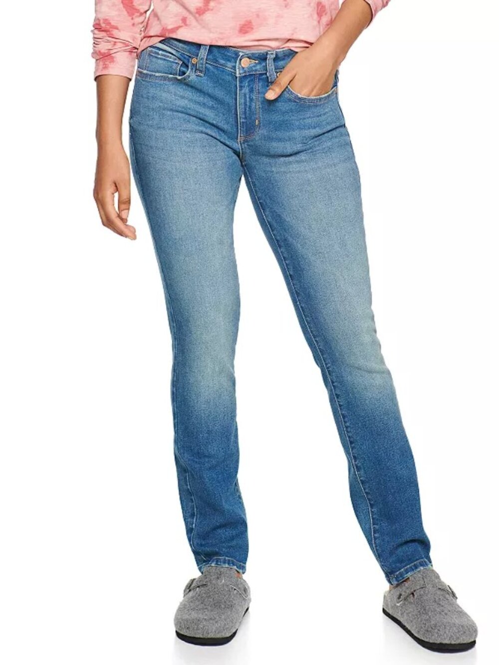 Women's Sonoma Goods For Life Midrise Straight Leg Jeans - Medium Wash - 6L -NWT
